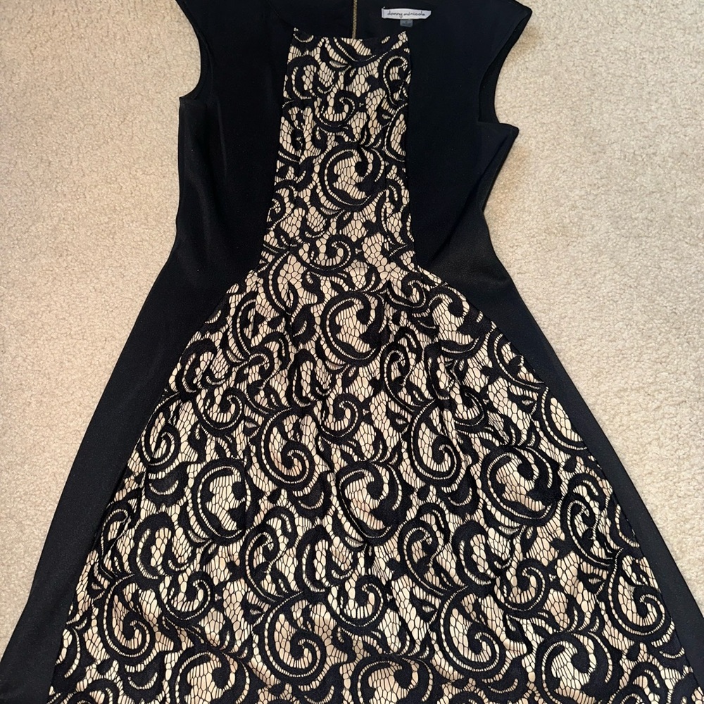 Danny & Nicole Black and Cream Dress
